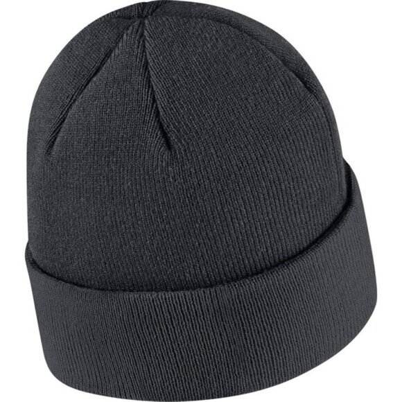 ⚡Nike Men Anthracite/White  Ideal For Cold Cuffed Embroidered Swoosh Logo Beanie - Picture 2 of 2